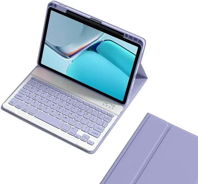 Main image of kaitesi Keyboard Case for iPad Mini A17 Pro/iPad Mini 6th Generation Magnetic Detachable Bluetooth Keyboard Cover with Pencil Charging Holder for iPad Mini 7/6 (Purple)