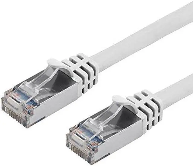 Main image of Buhbo 3 ft CAT7 Shielded RJ45 Ethernet Network Snagless Cable 10Gbps 600 MHz (10-Pack) White