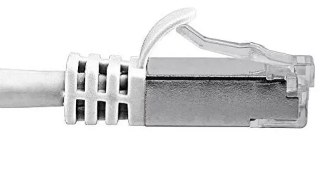 Alt view image 4 of 5 - Buhbo 3 ft CAT7 Shielded RJ45 Ethernet Network Snagless Cable 10Gbps 600 MHz (10-Pack) White