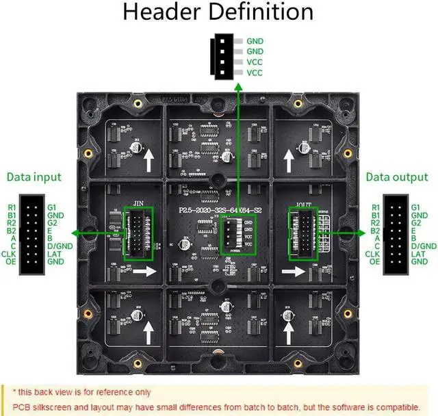 Alt view image 5 of 5 - 64x64 4096 Pixels RGB Full-Color LED Matrix Panel 2.5mm Pitch, Adjustable Brightness Chainable Design,Display Text/Colorful Image/Animation, Compatible with Raspberry Pi / Raspberry Pi Pico / ESP32
