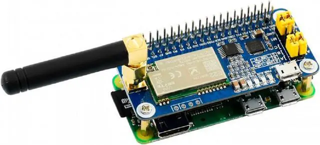 Alt view image 5 of 5 - waveshare SX1262 LoRa HAT for Raspberry Pi 915MHz Frequency Band Data Transmission up to 5km Support Auto Repeating to Transmit Longer Wake on Radio Wireless Config Carrier Sensing Communication Key