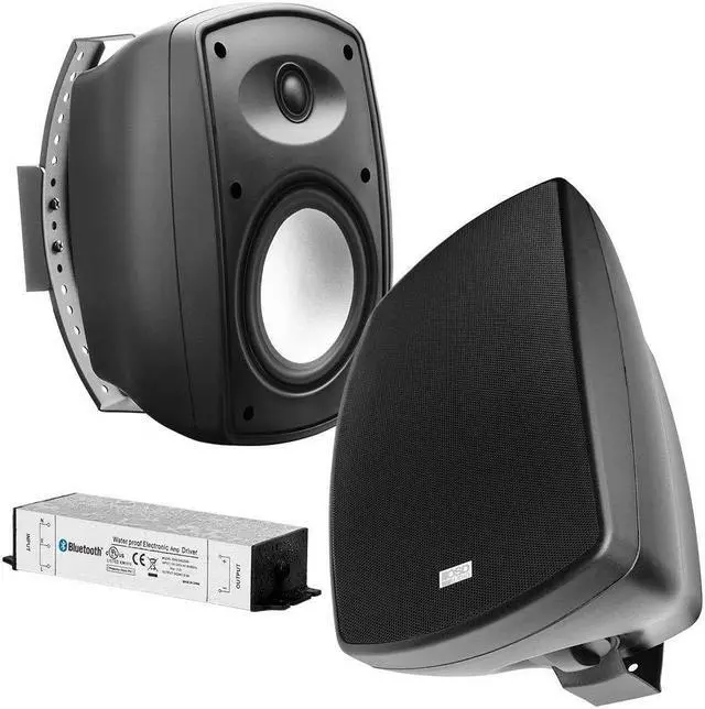 Main image of OSD Audio 6.5" Wireless Bluetooth Outdoor Patio Speaker Architectural Stereo Pair Black BTP650 Long Range