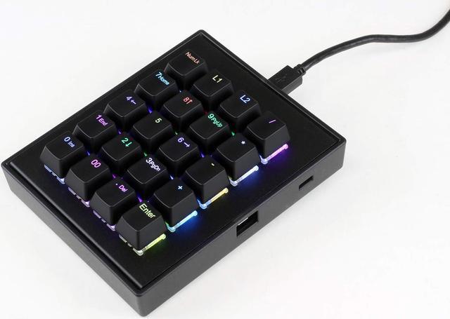 Alt view image 2 of 5 - Max Keyboard Falcon-20 Programmable Macropad Mechanical Keyboard, Backlit Multicolor LED, Cherry MX RGB Switch (Cherry MX RGB Brown)