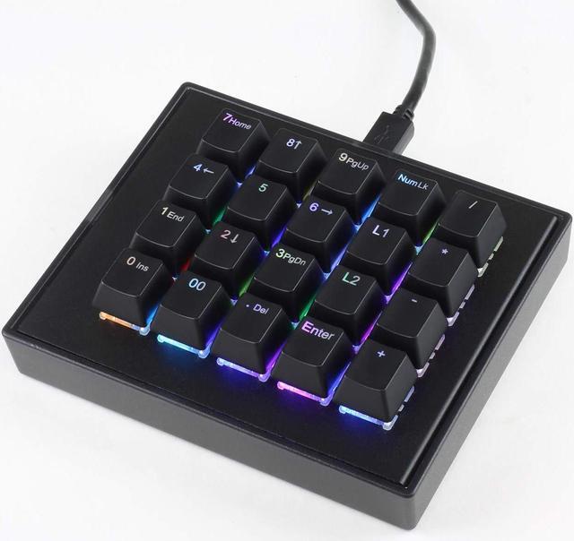 Alt view image 5 of 5 - Max Keyboard Falcon-20 Programmable Macropad Mechanical Keyboard, Backlit Multicolor LED, Cherry MX RGB Switch (Cherry MX RGB Brown)
