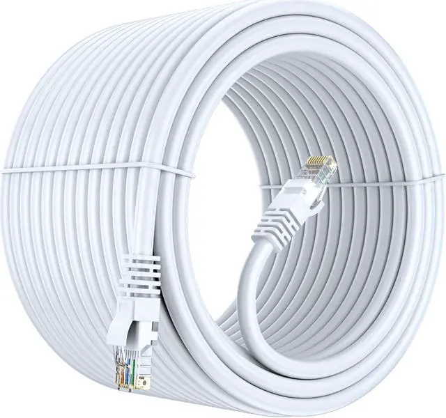 Main image of Maximm Cat6 Ethernet Cable - 200 Ft, 100% Pure Copper, UTP (White)