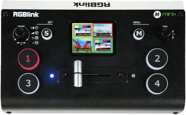 Main image of RGBlink Mini+ 4-Channel HDMI Live Streaming Production Switcher with DSK and PTZ Control