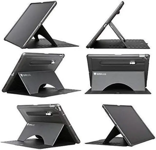 Alt view image 4 of 5 - ZUGU CASE 2017/2015 iPad Pro 12.9 inch (Old Model) 1st & 2nd Gen Case Prodigy X, Very Protective But Thin, Convenient Magnetic Stand, Sleep/Wake Cover for Men & Women, Black