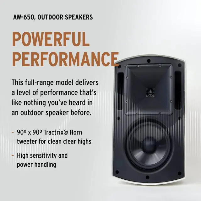 Alt view image 3 of 5 - Klipsch AW-650 Indoor/Outdoor Speaker, White (Pair)