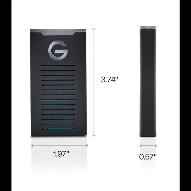 Alt view image 3 of 5 - G-Technology 500GB G-DRIVE mobile SSD Durable Portable External Storage - USB-C (USB 3.1), Up to 560 MB/s - 0G06052-1, black
