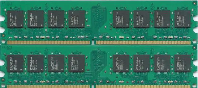Alt view image 2 of 2 - Kingston ValueRAM 4GB Kit (2x2GB Modules) 800MHz PC2-6400 DDR2 CL6 DIMM Desktop Memory (KVR800D2N6K2/4G)