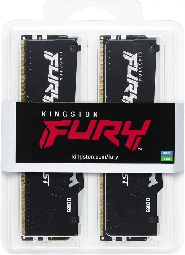 Alt view image 4 of 5 - Kingston Fury Beast 64GB (2x32GB) 6000MT/s DDR5 CL36 RGB Desktop Memory Kit of 2 | Infrared Syncing | AMD Expo | Plug N Play | KF560C36BBEAK2-64