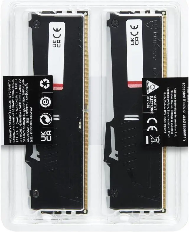 Alt view image 5 of 5 - Kingston Fury Beast 64GB (2x32GB) 6000MT/s DDR5 CL36 RGB Desktop Memory Kit of 2 | Infrared Syncing | AMD Expo | Plug N Play | KF560C36BBEAK2-64