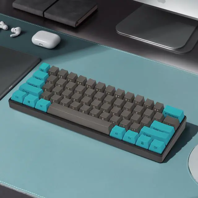 Alt view image 2 of 5 - Happy Balls Keycaps Side/Front Print PBT Keycap Set OEM Profile Non-Backlit Thick Cherry MX Key Caps with Key Puller for 60%/87 TKL/104/108 MX Switches Mechanical Keyboard(Blue Gray Combo)