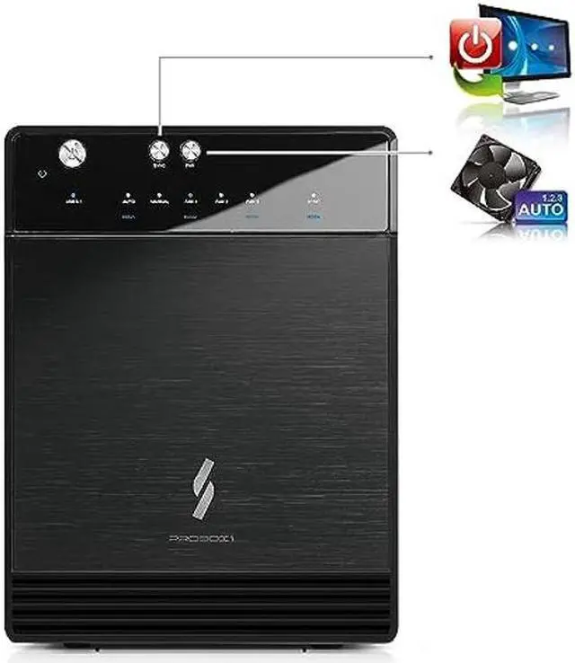 Alt view image 5 of 5 - Mediasonic USB 3.2 4 Bay 3.5" SATA Hard Drive Enclosure DAS - USB 3.2 Gen 2 10Gbps Type C | USB-C (HF7-SU31C) Support 24TB HDD
