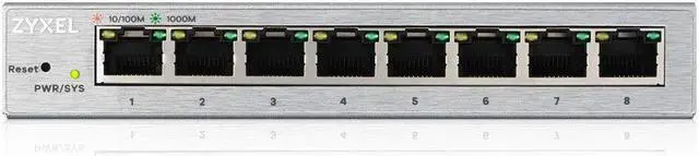 Main image of Zyxel 8 Port Gigabit Web Managed Switch | Plug & Play | Supports VLAN, QoS, IGMP & LAG | Fanless [GS1200-8]