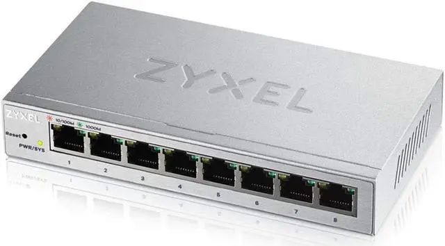 Alt view image 3 of 5 - Zyxel 8 Port Gigabit Web Managed Switch | Plug & Play | Supports VLAN, QoS, IGMP & LAG | Fanless [GS1200-8]