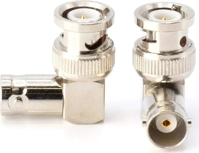 Main image of THE CIMPLE CO - BNC 90 Degree Adapter, Male to Female Converter, Elbow Coax Connector, Right Angle Coaxial Coupler, UL Listed, 25 Pack