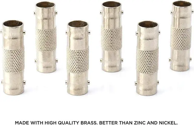 Alt view image 5 of 5 - THE CIMPLE CO BNC Connectors, Female to Female Coupler - 100 Pack - (Barrel Connector) Adapter for Security Camera CCTV, SDI, HD-SDI