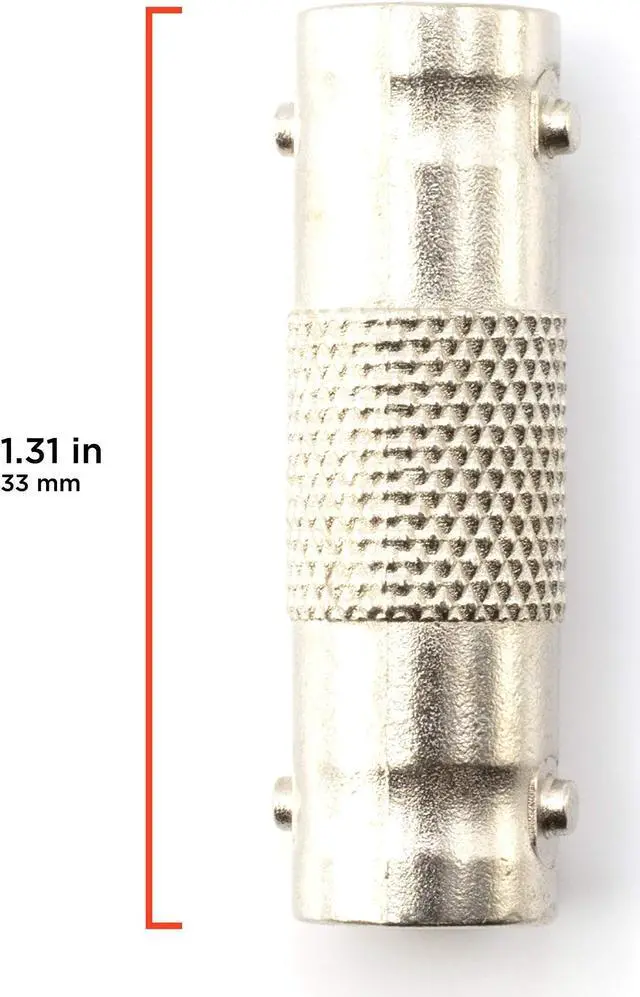 Alt view image 3 of 5 - THE CIMPLE CO BNC Connectors, Female to Female Coupler - 100 Pack - (Barrel Connector) Adapter for Security Camera CCTV, SDI, HD-SDI