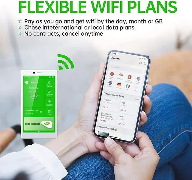 Alt view image 5 of 5 - GlocalMe G4 Pro 4G LTE Mobile Hotspot Router & Protective Case, with US 8GB & Global 1.1GB Data, 5" Touch Screen LCD Display Portable WiFi Hotspot for Travel, No Contract, SIMFREE, Pocket WiFi Device