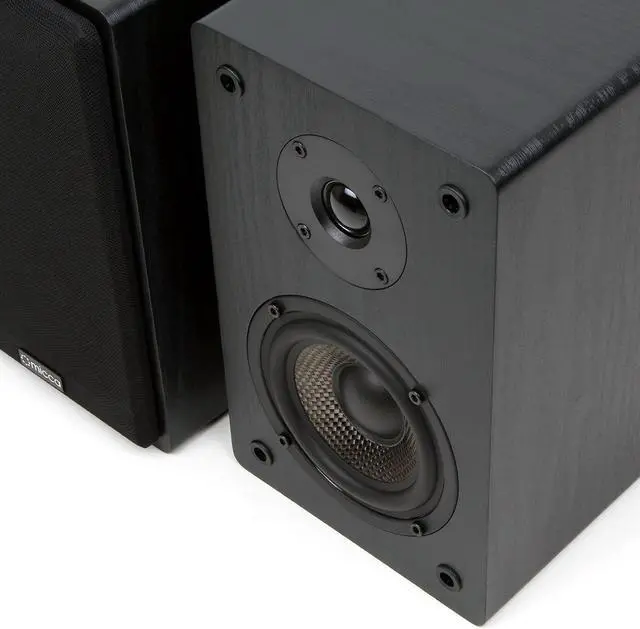 Alt view image 5 of 5 - Micca MB42 Bookshelf Speakers for Home Theater Surround Sound, Stereo, and Passive Near Field Monitor, 2-Way (Black, Pair)