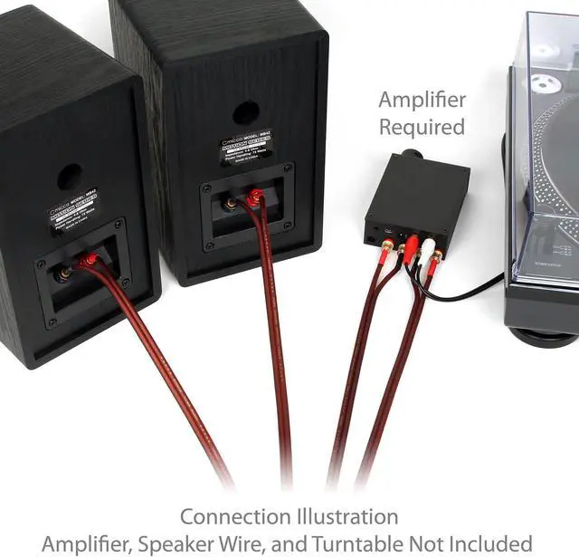Alt view image 4 of 5 - Micca MB42 Bookshelf Speakers for Home Theater Surround Sound, Stereo, and Passive Near Field Monitor, 2-Way (Black, Pair)