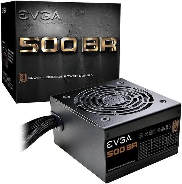 Main image of EVGA 100-BR-0500-K1 500 BR, 80+ Bronze 500W, 3 Year Warranty, Power Supply