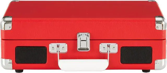 Alt view image 4 of 5 - Crosley CR8005DP-RE1 Cruiser Plus Vintage 3-Speed Bluetooth in/Out Suitcase Vinyl Record Player Turntable, Red