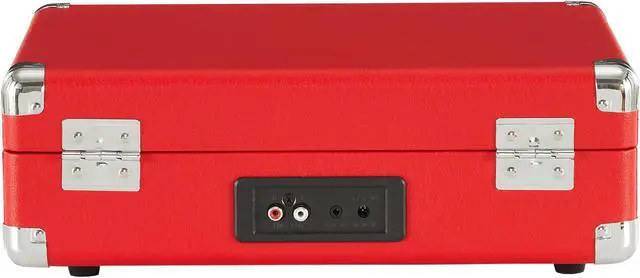 Alt view image 5 of 5 - Crosley CR8005DP-RE1 Cruiser Plus Vintage 3-Speed Bluetooth in/Out Suitcase Vinyl Record Player Turntable, Red