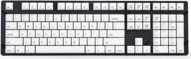 Main image of Qisan PBT Keycaps 108 Key Cherry Profile Keycap Set Dye-subbed for 61/87/104/108 MX Switches Mechanical Gaming Keyboard (White)