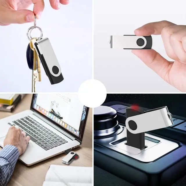 Alt view image 5 of 5 - KOOTION 10 Pack 32GB Flash Drive USB 3.0 Thumb Drive USB Drives Jump Drives Keychain Memory Stick Black