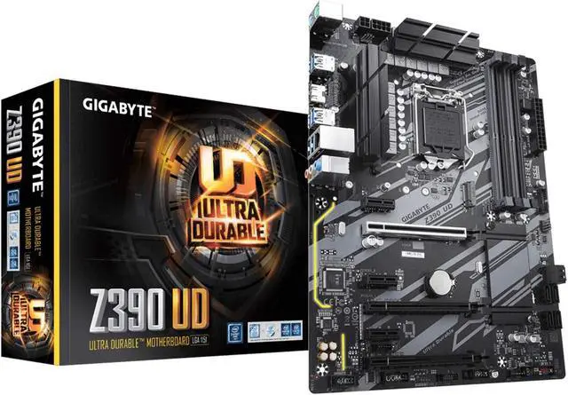 Main image of GIGABYTE Z390 UD (LGA 1151 (300 Series) Intel Z390 SATA 6Gb/s ATX Intel Motherboard for Cryptocurrency Mining with above 4G Decoding, 6 x PCIe Slots)
