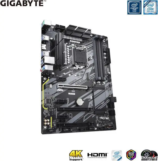 Alt view image 3 of 5 - GIGABYTE Z390 UD (LGA 1151 (300 Series) Intel Z390 SATA 6Gb/s ATX Intel Motherboard for Cryptocurrency Mining with above 4G Decoding, 6 x PCIe Slots)