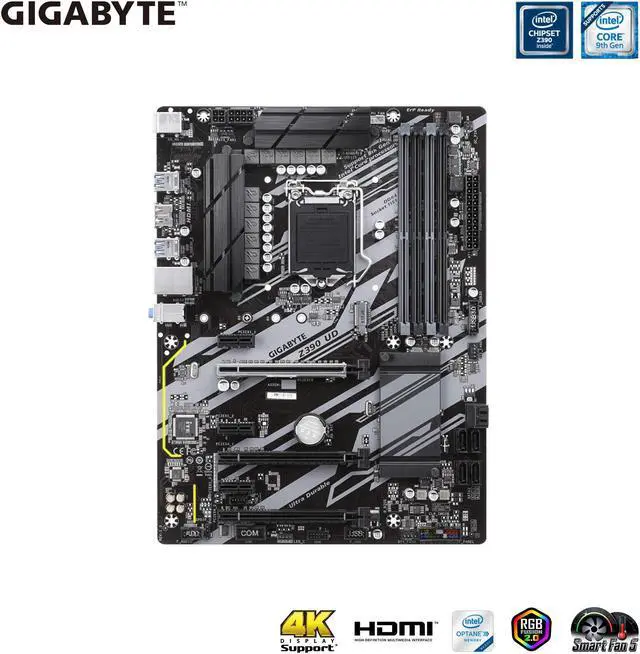 Alt view image 2 of 5 - GIGABYTE Z390 UD (LGA 1151 (300 Series) Intel Z390 SATA 6Gb/s ATX Intel Motherboard for Cryptocurrency Mining with above 4G Decoding, 6 x PCIe Slots)