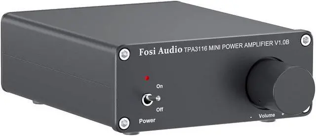 Main image of Fosi Audio V1.0B 2 Channel Amplifier Stereo Audio Amp Mini Hi-Fi Class D Integrated TPA3116 Amp for Home Speakers 50W x 2 with 19V 4.74A Power Supply