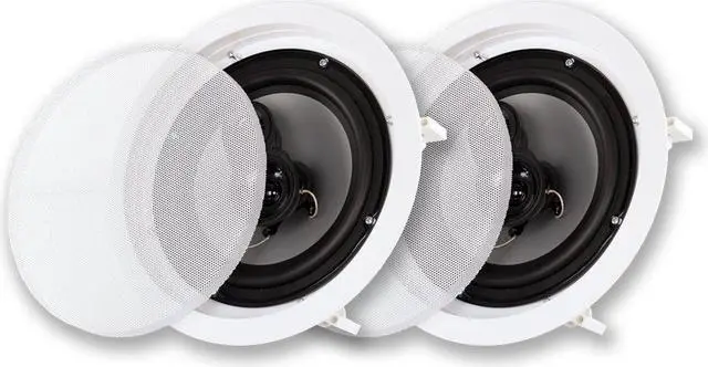 Main image of Acoustic Audio CSic83 in Ceiling 8" Speaker Pair 3 Way Home Theater Speakers
