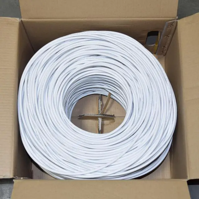 Alt view image 2 of 3 - Premiertek 1000Ft Cat6 CMP Plenum 23AWG CCA UTP 4-Pairs Premium Network LAN Cable 550MHz White