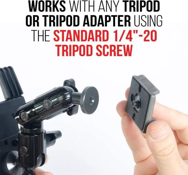 Alt view image 2 of 5 - Tablet Mount for Tripod |Enduro Series| Spring Cradle | 1/4"-20 Screw Mountable | Compatible with iPad, Galaxy and more. Commercial Grade Parts