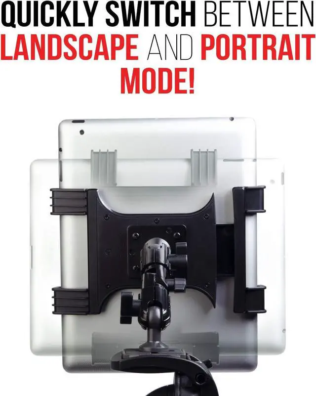 Alt view image 4 of 5 - Tablet Mount for Tripod |Enduro Series| Spring Cradle | 1/4"-20 Screw Mountable | Compatible with iPad, Galaxy and more. Commercial Grade Parts