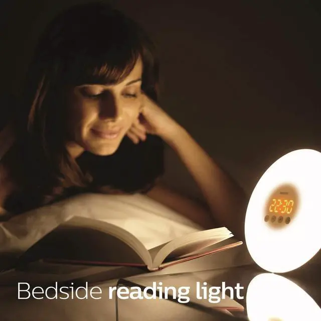 Alt view image 3 of 5 - Philips SmartSleep Wake-Up Light Therapy Alarm Clock with Sunrise Simulation, White, HF3500/60
