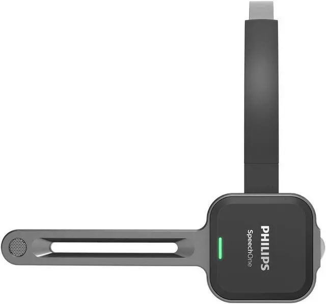 Alt view image 4 of 5 - PHILIPS SpeechOne Wireless Dictation Headset with Docking Station and Status Light