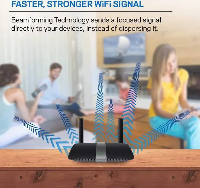 Alt view image 5 of 5 - Linksys EA6350 Dual-Band Wi-Fi Router for Home (AC1200 Fast Wireless Router),Black