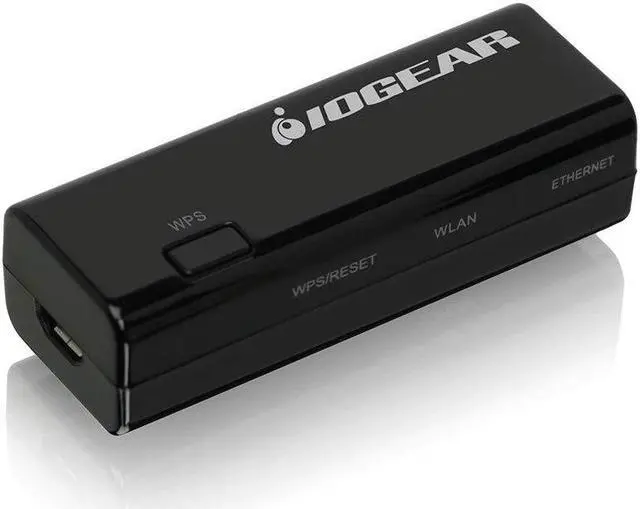 Alt view image 2 of 5 - IOGEAR Universal Ethernet to Wi-Fi N Adapter - Speeds of up to 300Mbps on 2.4GHz - Push-button Wi-Fi Protected Setup (WPS) - Supports WEP, WPA, WPA2, TKIP and AES encryption - GWU637