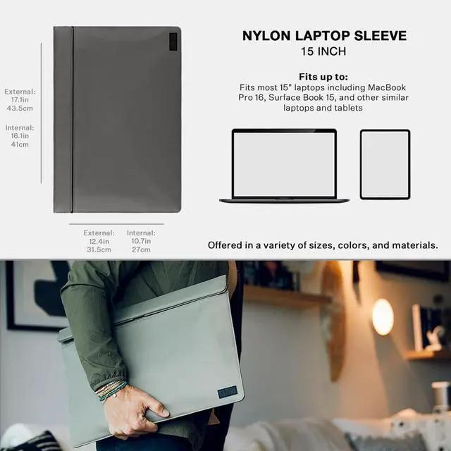Alt view image 4 of 5 - SLNT Weatherproof Nylon Faraday Bag with Silent Pocket Technology - Signal Blocking Device Sleeve for 13 inch and 15 inch Laptops and Tablets, Provides Instant Protection (Grey, 15 inch)