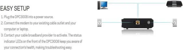 Alt view image 5 of 5 - Linksys (CM3016) Docsis 3.0 16x4 Cable Modem