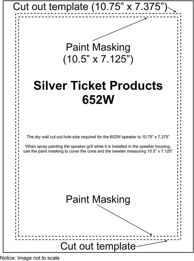Alt view image 2 of 5 - 652W Silver Ticket in-Wall Speaker with Pivoting Tweeter (6.5 Inch in-Wall)