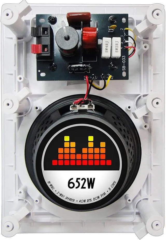 Alt view image 4 of 5 - 652W Silver Ticket in-Wall Speaker with Pivoting Tweeter (6.5 Inch in-Wall)