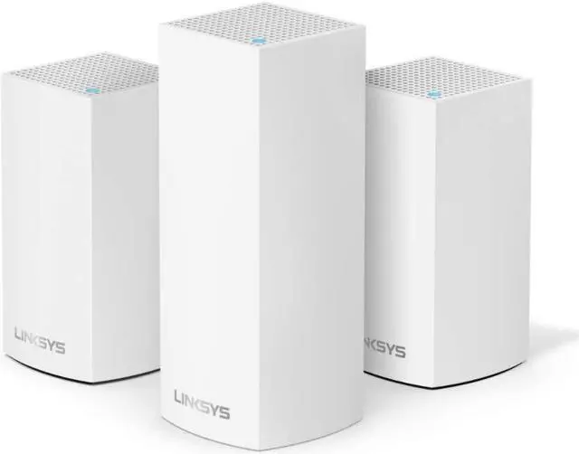 Main image of Linksys Velop Triband AC4600 Intelligent Mesh WiFi Router Replacement System 3 Pack Coverage up to 5 000 Sq Ft
