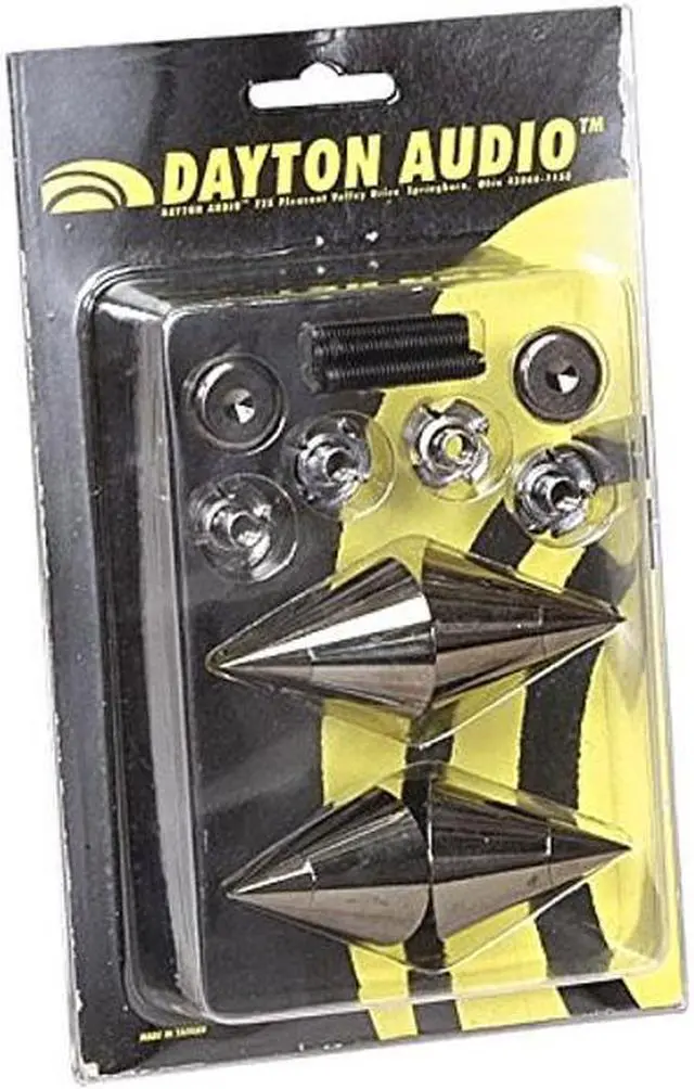 Alt view image 5 of 5 - Dayton Audio DSS4-BC Black Chrome Speaker Spike Set 4 Pcs.