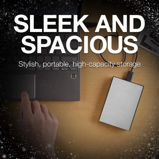 Alt view image 2 of 5 - Seagate Backup Plus 5TB External Hard Drive Portable HDD - Silver USB 3.0 For PC Laptop And Mac, 1 year MylioCreate, 2 Months Adobe CC Photography, & 2-Year Rescue Service (STHP5000401)